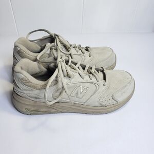 New Balance Beige Microsuede Sneakers Size 7.5